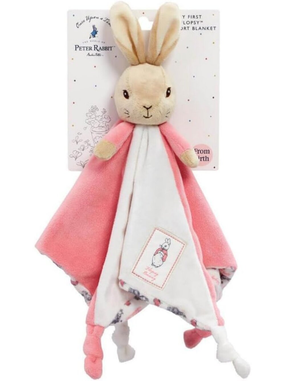 Cozy Flopsy Bunny Comforter Blanket | Soft Plush Baby Blanket 12"/30cm